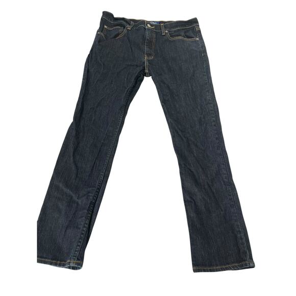 Arizona Jean Company Dark Wash Blue Denim Skinny Flex Jeans Men's Size 34x30 - Picture 1 of 8